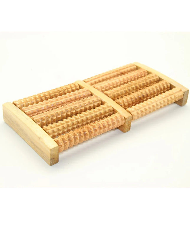 Dual Wooden Foot Feet Massager Roller Relieves Plantar Fasciitis Heel Arch Pain Stress Relief & Relaxation Gift Tool Product