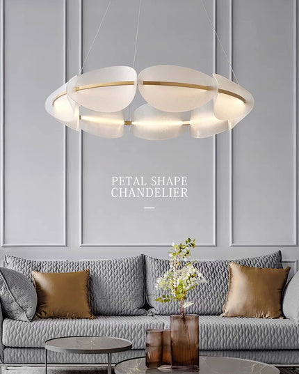 Modern leaf chandelier luxury designer Acrylic ring light Dining Room Home Bedroom Kitchen Hanging Lights Decor sofa living room
