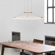 Modern Round Restaurant Chandelier Lighting LED Used For Kitchen Living Room Decoration Hanging Ring Dining Room Table Lamps