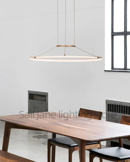 Modern Round Restaurant Chandelier Lighting LED Used For Kitchen Living Room Decoration Hanging Ring Dining Room Table Lamps
