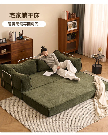 Folding Dual-use Modular Compression Sofa Bed Living Room Bedroom Home Lazy Pudding Retro Style Tatami Sofa