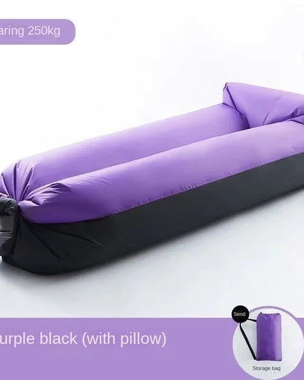 New Lazy Folding Camping Inflatable Sofa Portable Outdoor Inflatable Lounger Comfortable Outdoor Furniture Camping Air Mattress