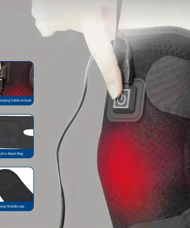 Electric knee heating pad - A USB-powered warming knee strap, suitable for joints, with adjustable heating band, ideal for daily