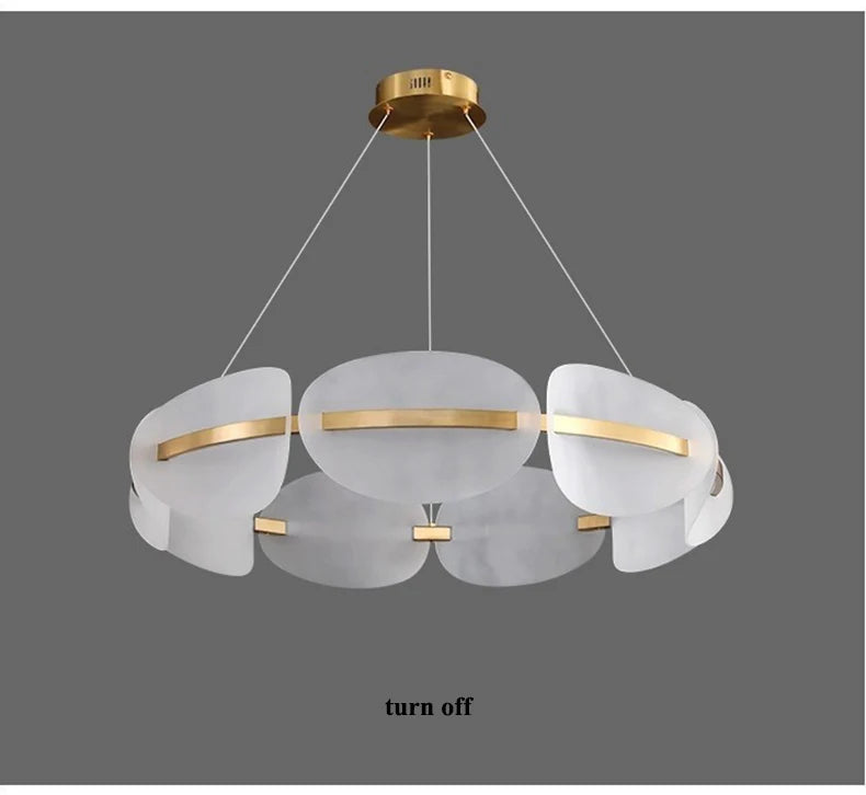 Modern leaf chandelier luxury designer Acrylic ring light Dining Room Home Bedroom Kitchen Hanging Lights Decor sofa living room