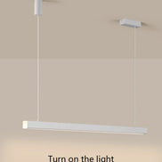 Modern LED linear chandelier for dining room office white bar pendant lights kitchen island lighting black minimalist lamp