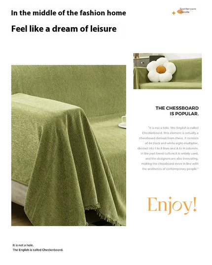Home Sofa Cover With Tassel Living Room Sofas Blanket Cover Sofa Cover Seat 3 Seater Sofa Blanket Cover Beige