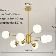 Modern Glass led Chandelier Lighting Ceiling Chandeliers Light For Dining Living Room Bedroom Kitchen Indoor Lustre Fixture Lamp