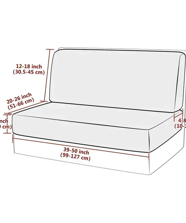 2pcs/set Flowers Printed RV Dinette Cushions Covers Elastic Spandex Sofa Cover Outdoor Camper Car Bench Protector Cover Home