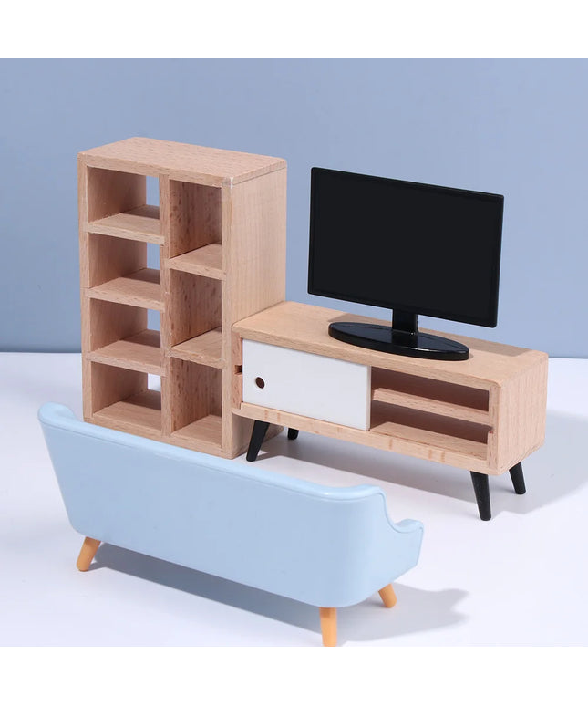 1:12 Scale Sofa Bed Wardrobe TV Cabinet Micro  Scene Model Dollhouse Miniature Furniture Playing House Landscape Dolls Accessory
