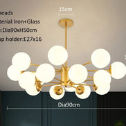 Modern Glass led Chandelier Lighting Ceiling Chandeliers Light For Dining Living Room Bedroom Kitchen Indoor Lustre Fixture Lamp