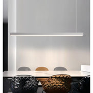 Modern LED linear chandelier for dining room office white bar pendant lights kitchen island lighting black minimalist lamp