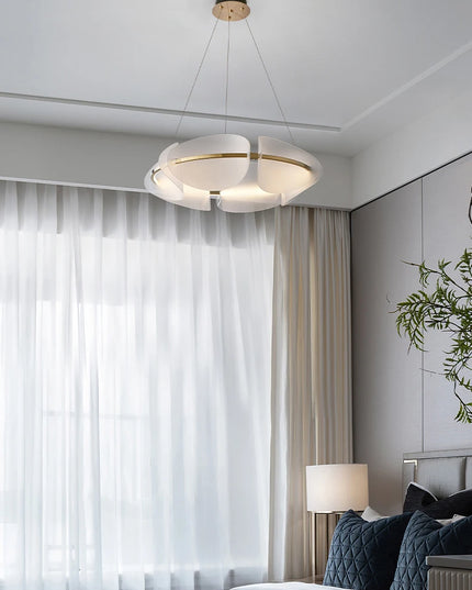 Modern leaf chandelier luxury designer Acrylic ring light Dining Room Home Bedroom Kitchen Hanging Lights Decor sofa living room