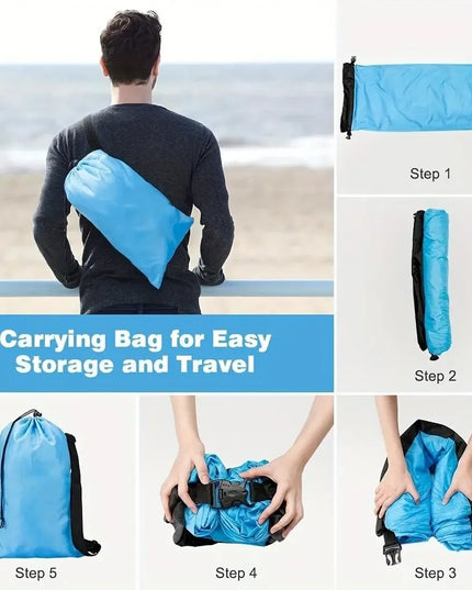 New Lazy Folding Camping Inflatable Sofa Portable Outdoor Inflatable Lounger Comfortable Outdoor Furniture Camping Air Mattress