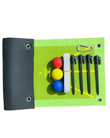 Golf Auxiliary Training Mat for Swing Correction Training Mat Hitting Direction Path Mat Practice Mat Tools Beginner Accessories