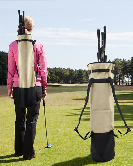 Lightweight Golf Carry Bag with Adjustable Shoulder Strap - Holds 8-10 Clubs, Foldable Portable Golf Bag with Multiple Compartme