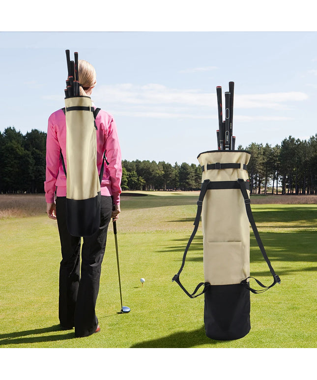 Lightweight Golf Carry Bag with Adjustable Shoulder Strap - Holds 8-10 Clubs, Foldable Portable Golf Bag with Multiple Compartme