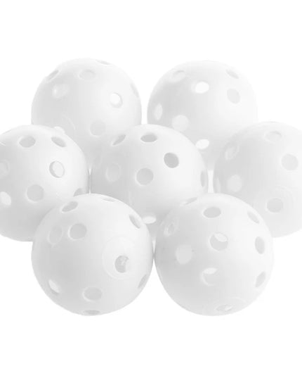 12Pcs Practice Golf Balls Hollow Plastic Golf Training Balls Colored Airflow Golf Balls Swing Practice Driving Range PE Toy Ball