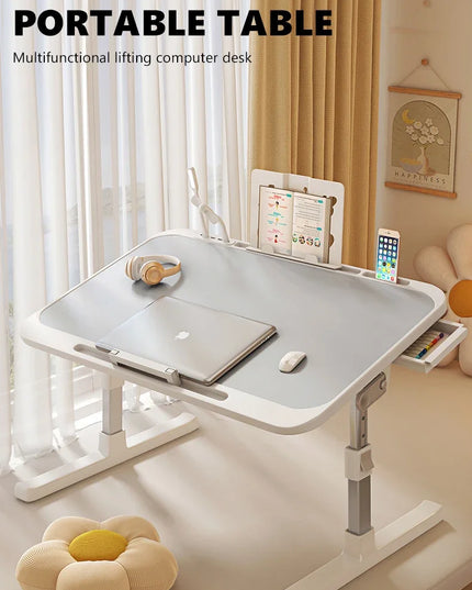 Computer Desk Bed Top Desk Adjustable Folding Simple Home Bedroom Sitting Floor Bay Window Laptop Office Small Desk Board