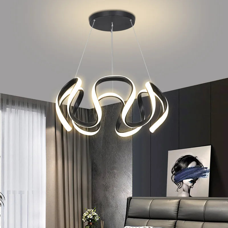 Modern Stylish Lustre LED Chandelier Art Design Pendant Light Living Kitchen Ceiling Lamps Home Room Decoration Lighting Fixture