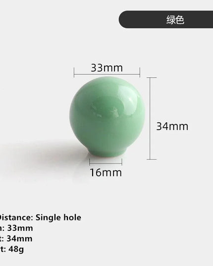 Handles Drawer Cabinet Furniture Kitchen Handles for Cabinet Knob Door Drawer Knob Colour Ceramics Rotundity Single Hole