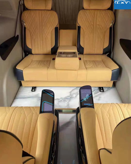 Comfortable Three-Passenger Leather Folding RV Camper Van Sofa Seat Bed Sofa Convertible Into Bed