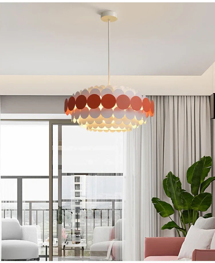 Modern Creative Dining Room Chandelier LED Colorful Hanging Light Bedroom Home Indoor Minimalist Living Room Pendant Lights
