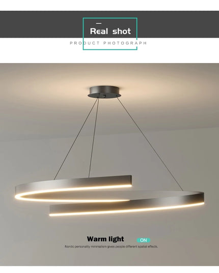 Modern LED spiral chandelier is suitable for living room dining room bedroom study villa home decoration lighting room decoratio