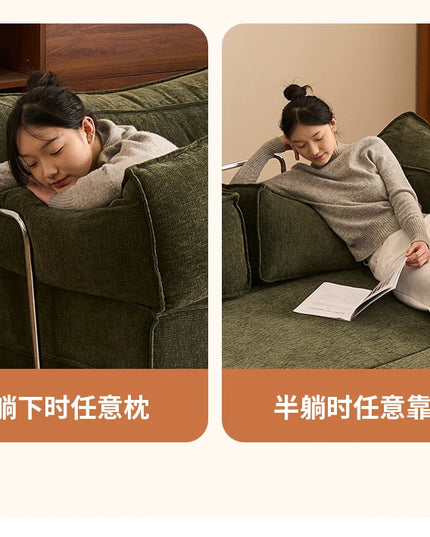 Folding Dual-use Modular Compression Sofa Bed Living Room Bedroom Home Lazy Pudding Retro Style Tatami Sofa