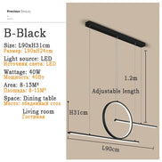 Modern LED Ceiling Chandelier Dining Table Indoor Lighting Chandeliers Kitchen Pendant Light Living Room Decoration Hanging Lamp