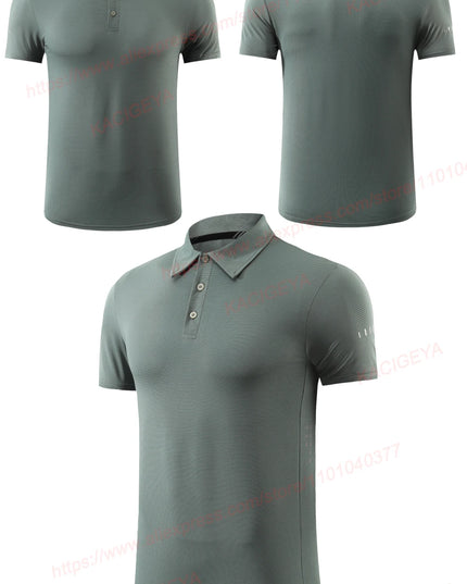 Golf Lapel Sport Short Sleeve Outdoor Trainning Reflective Running Breathable Tee Solid Quality Tennis Gym Fashion Jerseys