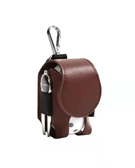 1PC Golf Ball Bags Mini Ball Storage Bags PU Leather Hang On Waist Golf Ball Bag Pouch With Metal Buckle Golf Belt Ball Bags