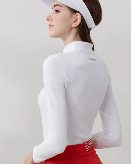 Golfist Golf Women Clothing Autumn Spring Long Sleeve T-shirt Stand Collar Golf Apparel Tennis Athletic Top