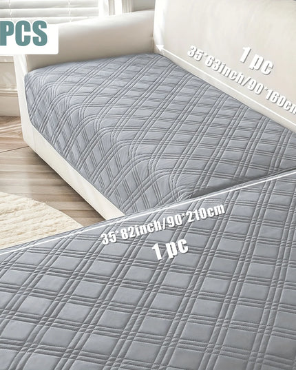 1 Set Water-repellent Geometric Sofa Cushion Grey Non-Slip Mat Blanket Living Room Universal Sofa Covers 90*160&90*210
