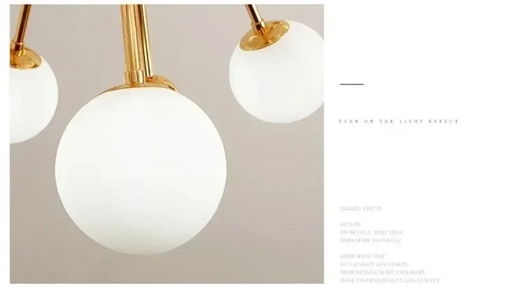 Modern Global Led Chandelier Kitchen Restaurant Living Room Pendant Lamp Organic Glass Acrylic Artificial Satellite Decor Lights