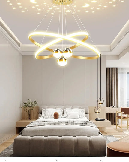 Modern led dining room chandeliers simple ring chandelier living bedroom Lights home indoor lighting decorative Pendant Lamps