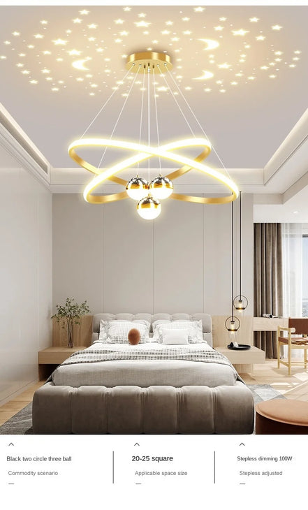 Modern led dining room chandeliers simple ring chandelier living bedroom Lights home indoor lighting decorative Pendant Lamps