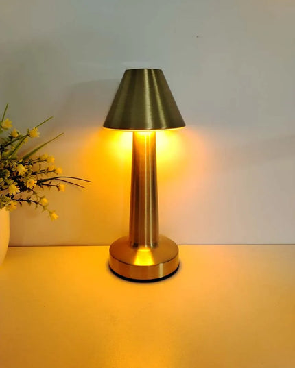 Rechargeable Led Table Lamp Retro Night Light Desk Bar Coffee Dining Room Home Decor Wireless 3 Colors Dimmable Touch Switch