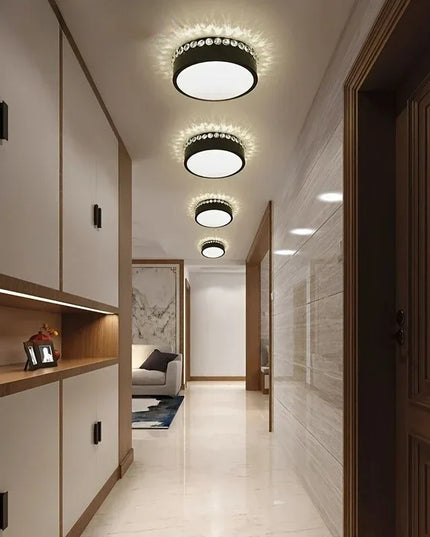 Modern Led Chandelier 12w Small Round Ceiling  Lamp For Living Room Dining  Kitchen Corridor Aisle Star  Lights