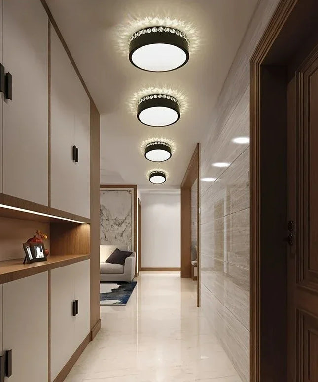 Modern Led Chandelier 12w Small Round Ceiling  Lamp For Living Room Dining  Kitchen Corridor Aisle Star  Lights