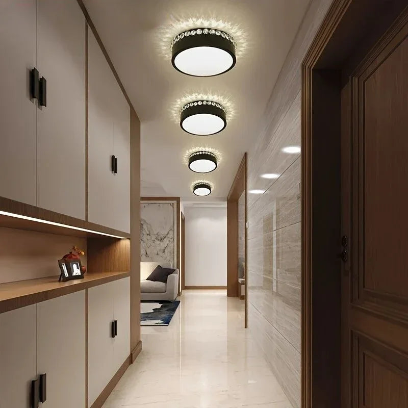Modern Led Chandelier 12w Small Round Ceiling  Lamp For Living Room Dining  Kitchen Corridor Aisle Star  Lights