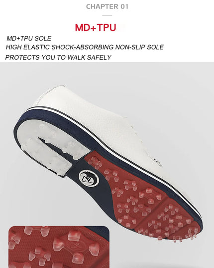 Golf Shoes For Men 2024 New White Professional Waterproof Non-slip Spikeless Outdoor Leisure Walking Training Golfer Sneakers