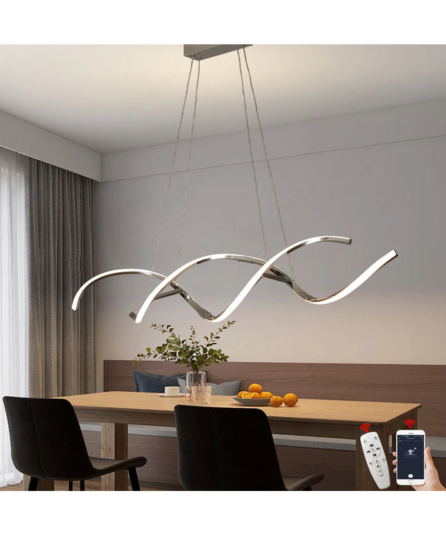 Modern chandelier Lights Simple Dining Room Lights Kitchen Long led Chandelier Living Room Pendant Lamp Home Decoration Lighting