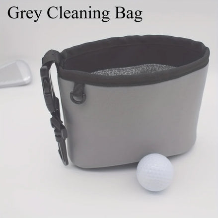 Golf Club Cleaning Bag Wear Resist Equipment Cleaning Pouch Golf Ball Organizer Pocket Golf Club Bag Accessories