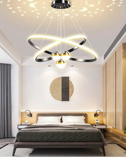 Modern led dining room chandeliers simple ring chandelier living bedroom Lights home indoor lighting decorative Pendant Lamps