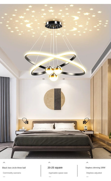 Modern led dining room chandeliers simple ring chandelier living bedroom Lights home indoor lighting decorative Pendant Lamps