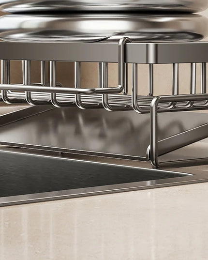 Sink Cleaning Tools Storage Rack Kitchen Drain Organizer Sponge Cleanser Rag Hanger - Space-Saving Home Essential