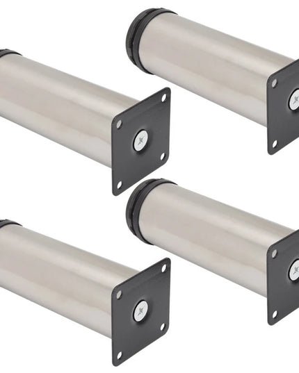 4PCS 5-25cm Furniture Adjustable Sofa Bed Leg Stainless Steel Table Bed Sofa Cabinet Feet Foot Legs Metal Replacement Foot