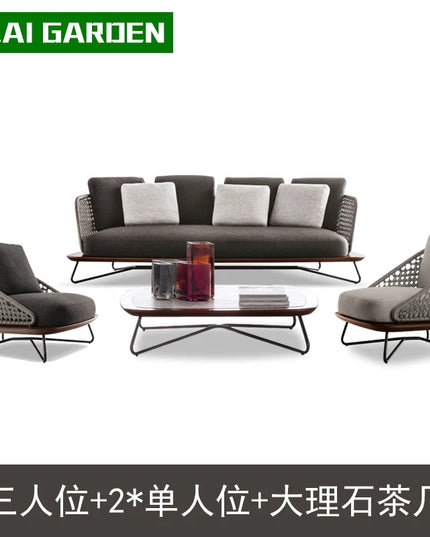 Lounge Terrace Sofa 3 Person Balcony Outdoor Sofa Garden Single Muebles De Jardin De Exterior Outdoor Patio Furniture