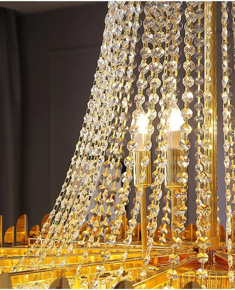 Modern Chandeliers for Living Room Chandelier Luxury Crystal Chandelier Ceiling Lights Lustre Salon Loft Pendant Lighting Lamps