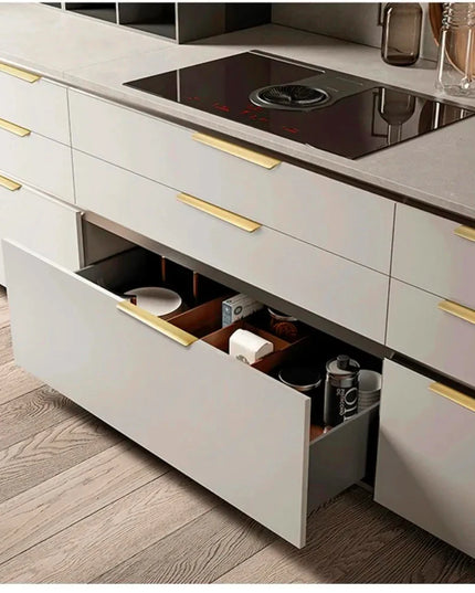 Hidden Handles for Furniture Kitchen Cabinet Handles Minimalist Wardrobe Cupboard Drawer Knobs Aluminum Alloy Furniture Handles